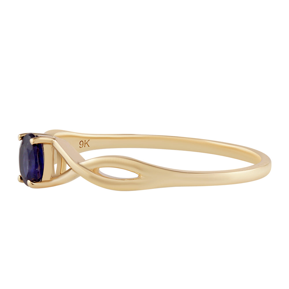 Goldring mit Thai Saphir 2 