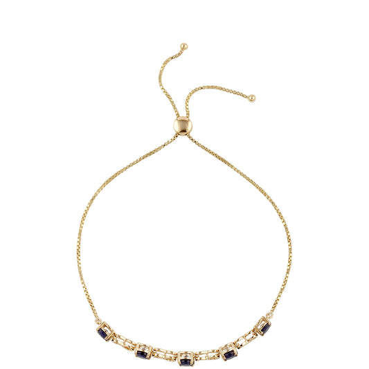 Goldarmband mit Thai Saphir