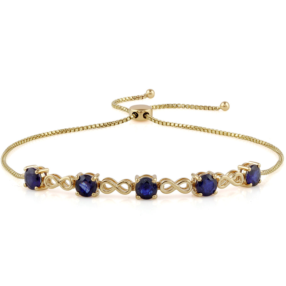 Goldarmband mit Thai Saphir