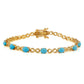 Goldplattiertes Silberarmband mit Dornröschen Türkis