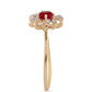 Goldring mit Rubin aus Madagaskar und weißem Zirkon