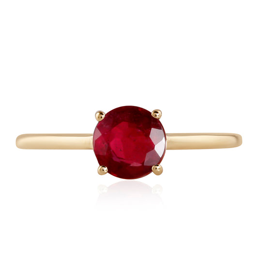 Goldring mit Rubin aus Madagaskar