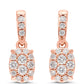 Goldohrringe mit rosafarbenem Diamant
