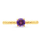 Goldplattierter Silberring mit marokkanischem Amethyst
