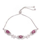 Silberarmband mit Rubin aus Madagaskar und weißem Topas
