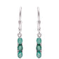 Silberohrringe mit brasilianischem Smaragd