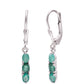 Silberohrringe mit brasilianischem Smaragd