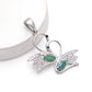 Silberanhänger mit brasilianischem Smaragd und weißem Topas