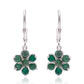 Silberohrringe mit brasilianischem Smaragd