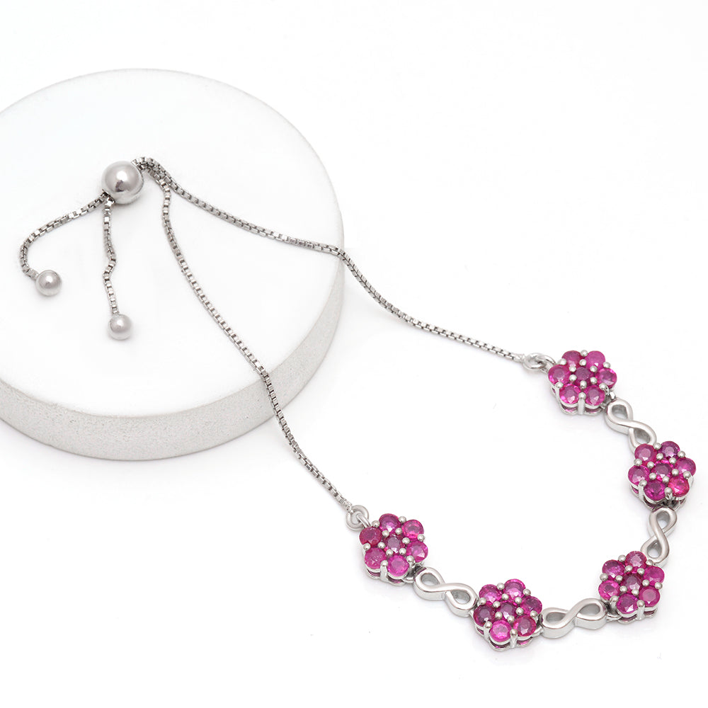 Silberarmband mit Rubin aus Madagaskar