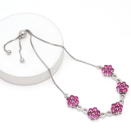 Silberarmband mit Rubin aus Madagaskar