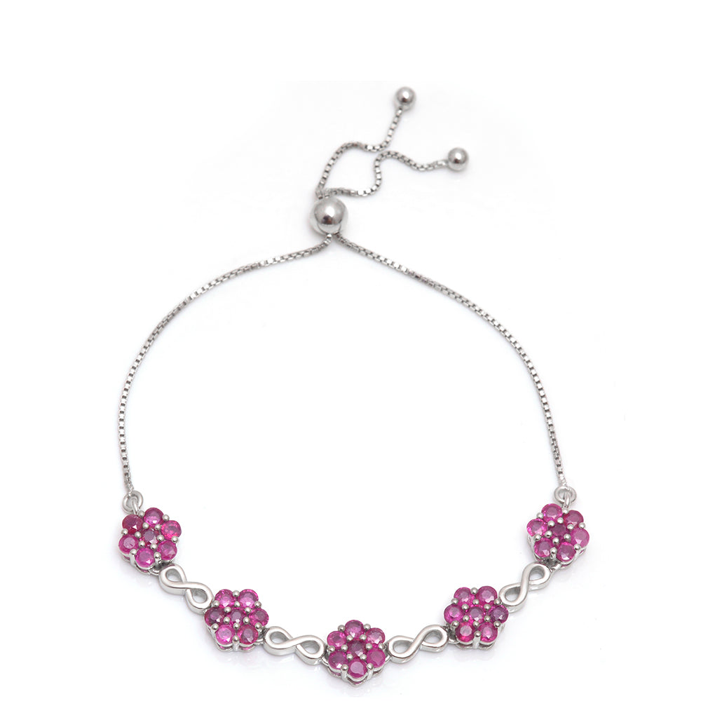 Silberarmband mit Rubin aus Madagaskar 2 
