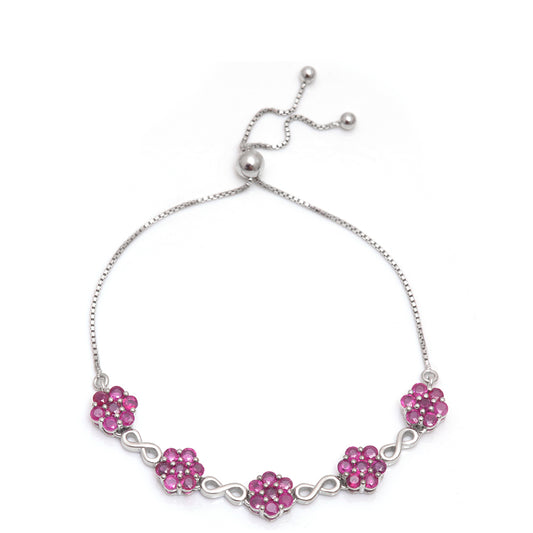 Silberarmband mit Rubin aus Madagaskar