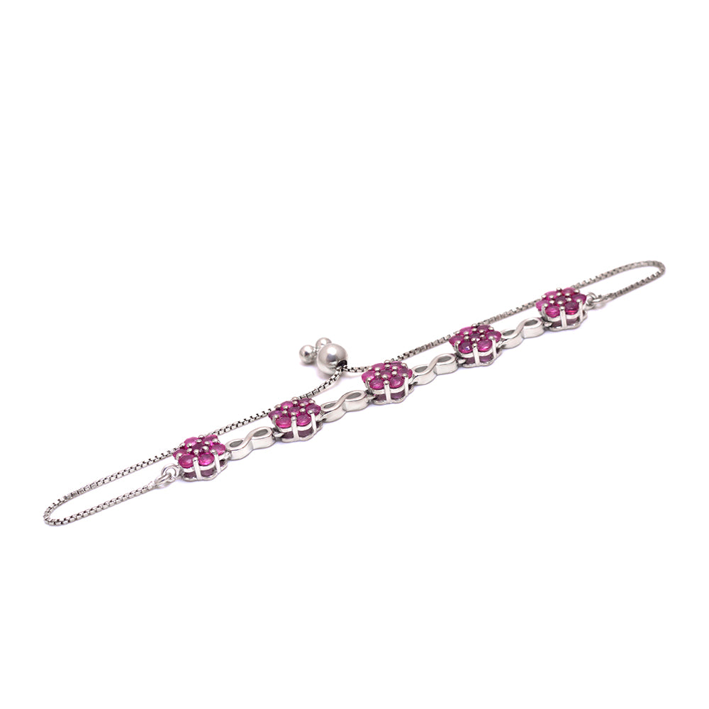 Silberarmband mit Rubin aus Madagaskar