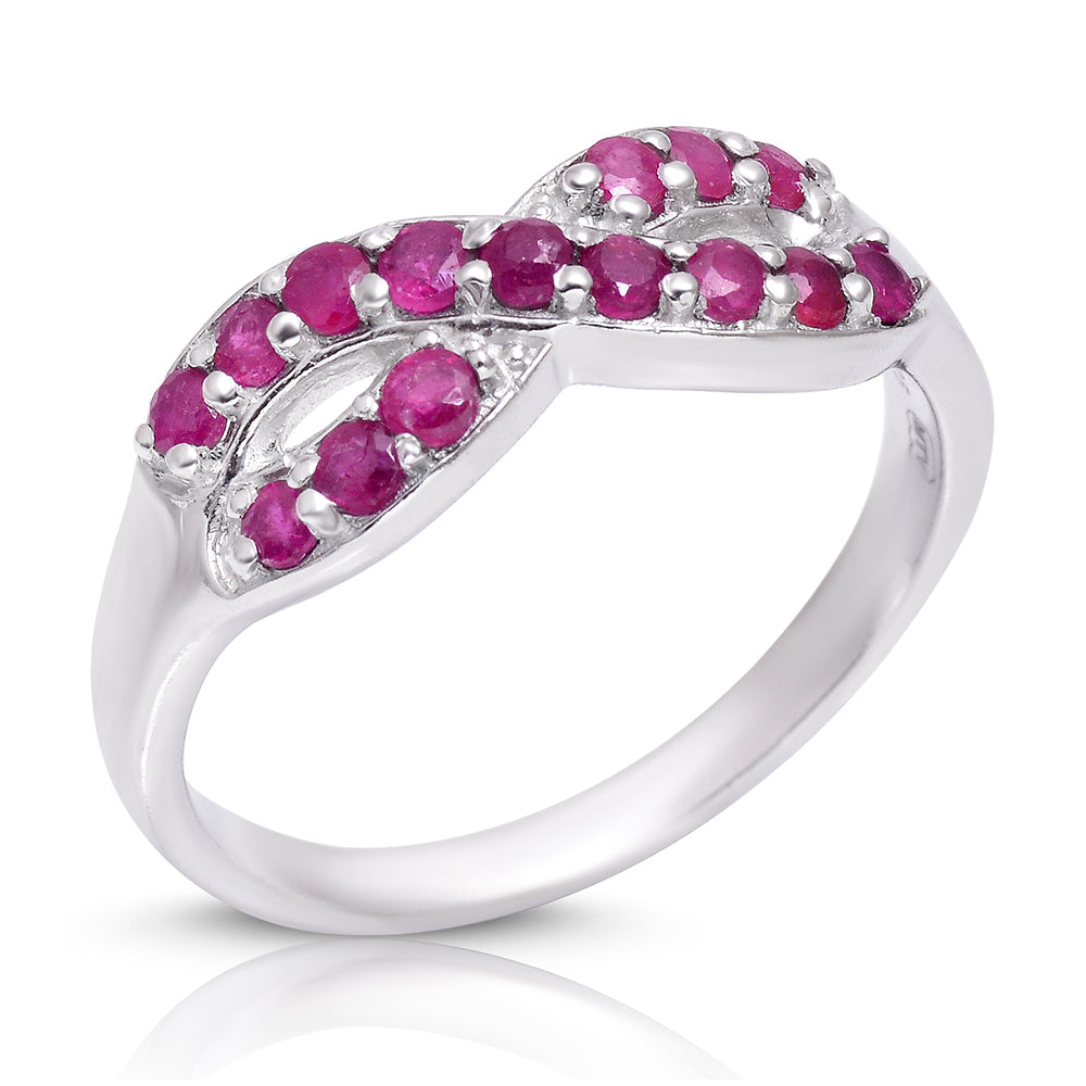 Silberring mit Rubin aus Madagaskar