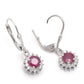 Silberohrringe mit Rubin aus Madagaskar und weißem Topas
