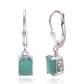 Silberohrringe mit brasilianischem Smaragd