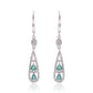 Silberohrringe mit brasilianischem Smaragd und weißem Topas