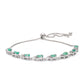 Silberarmband mit brasilianischem Smaragd und weißem Topas