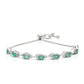 Silberarmband mit brasilianischem Smaragd und weißem Topas