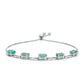 Silberarmband mit brasilianischem Smaragd und weißem Topas