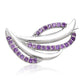 Silberbrosche mit marokkanischem Amethyst