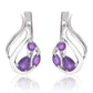 Goldplattierte Silberohrringe mit marokkanischem Amethyst
