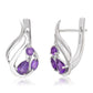 Goldplattierte Silberohrringe mit marokkanischem Amethyst