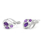 Goldplattierte Silberohrringe mit marokkanischem Amethyst