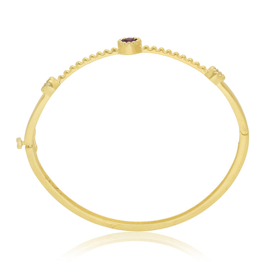 Goldplattierter Silberarmreif mit Rubin aus Madagaskar