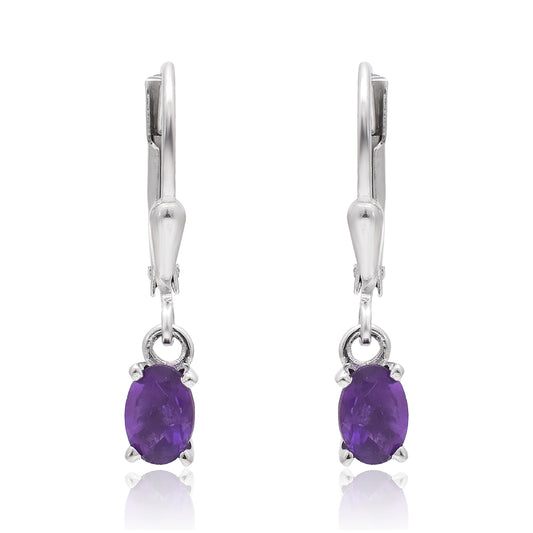 Silberohrringe mit marokkanischem Amethyst