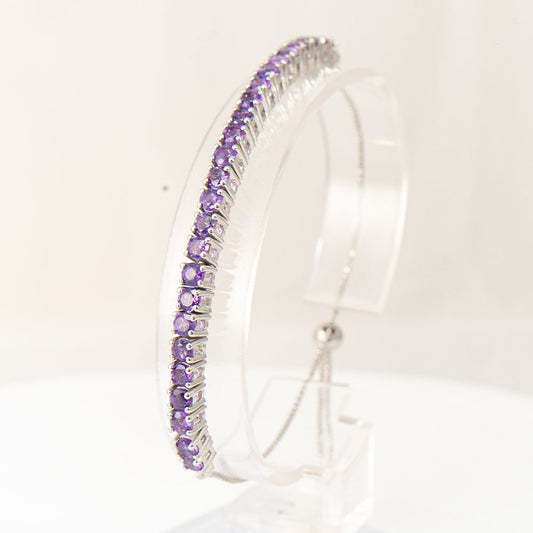 Silberarmband mit marokkanischem Amethyst