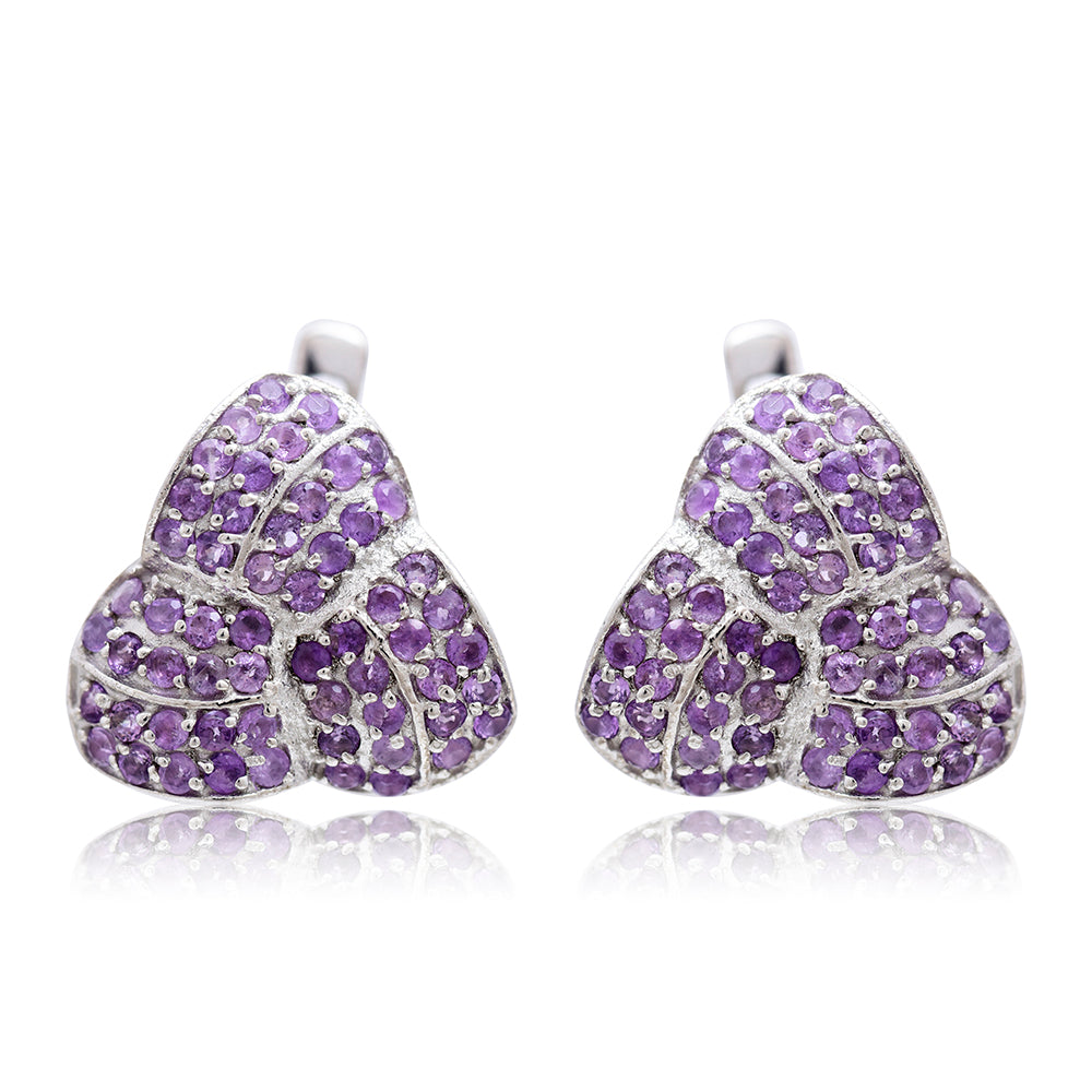 Silberohrringe mit marokkanischem Amethyst 5 