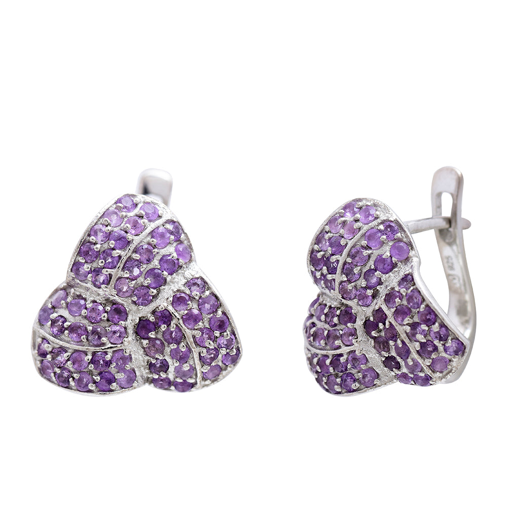 Silberohrringe mit marokkanischem Amethyst 6 