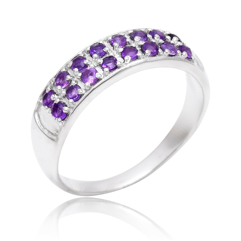 Silberring mit marokkanischem Amethyst 1 