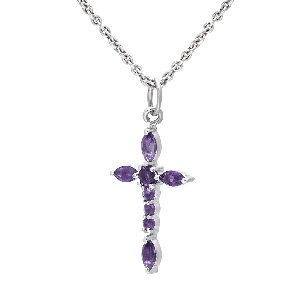 Silberanhänger mit marokkanischem Amethyst 2 
