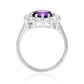 Silberring mit marokkanischem Amethyst und weißem Topas