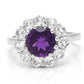 Silberring mit marokkanischem Amethyst und weißem Topas