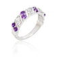 Silberring mit marokkanischem Amethyst und weißem Topas