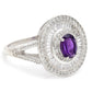Silberring mit marokkanischem Amethyst und weißem Topas