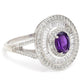 Silberring mit marokkanischem Amethyst und weißem Topas