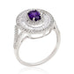 Silberring mit marokkanischem Amethyst und weißem Topas