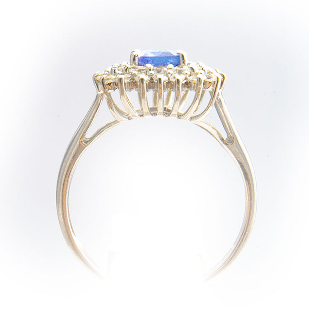 Silberring mit Tansanit - Klasse AAA 3 