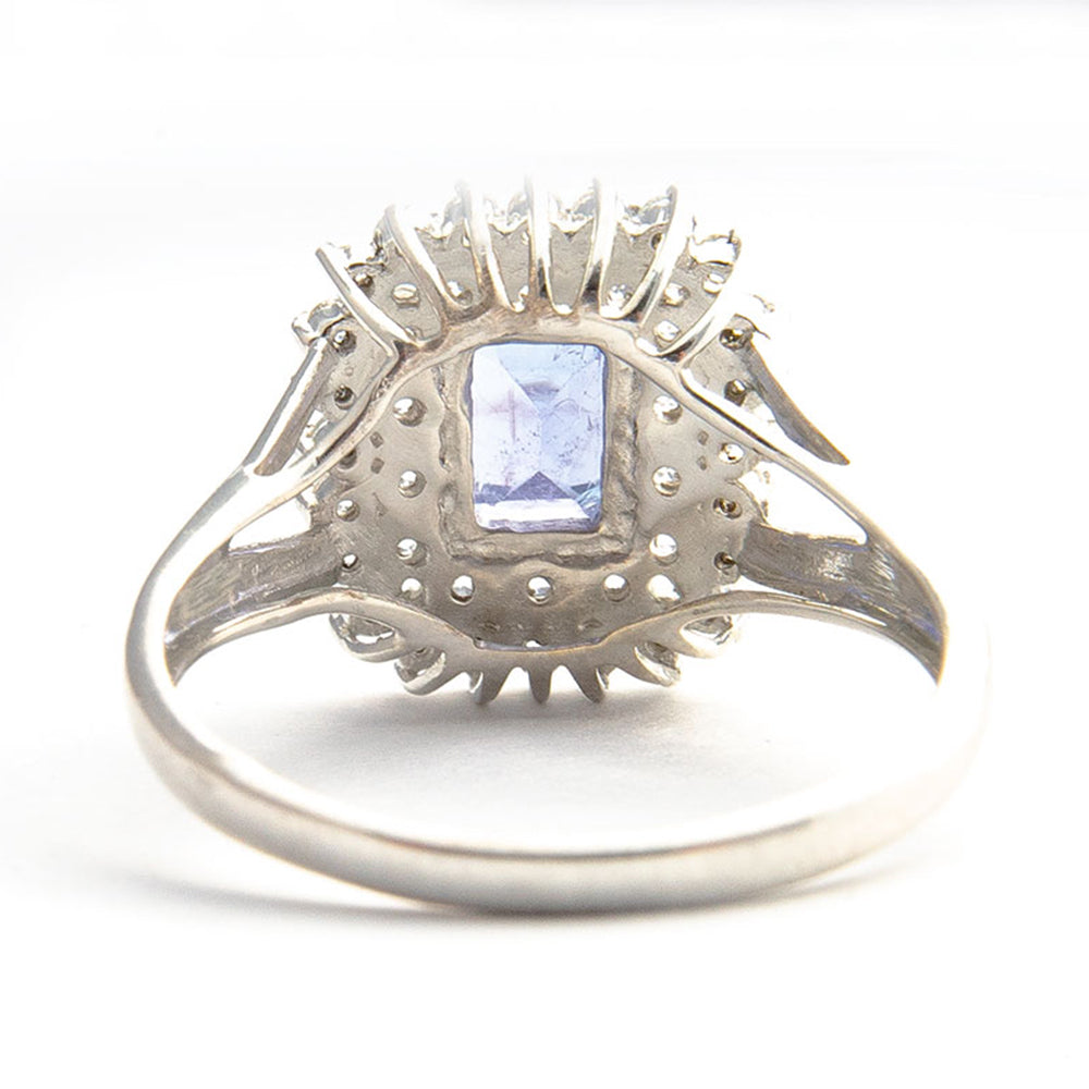 Silberring mit Tansanit - Klasse AAA