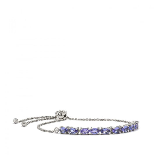 Silberarmband mit Tansanit - Klasse AAA