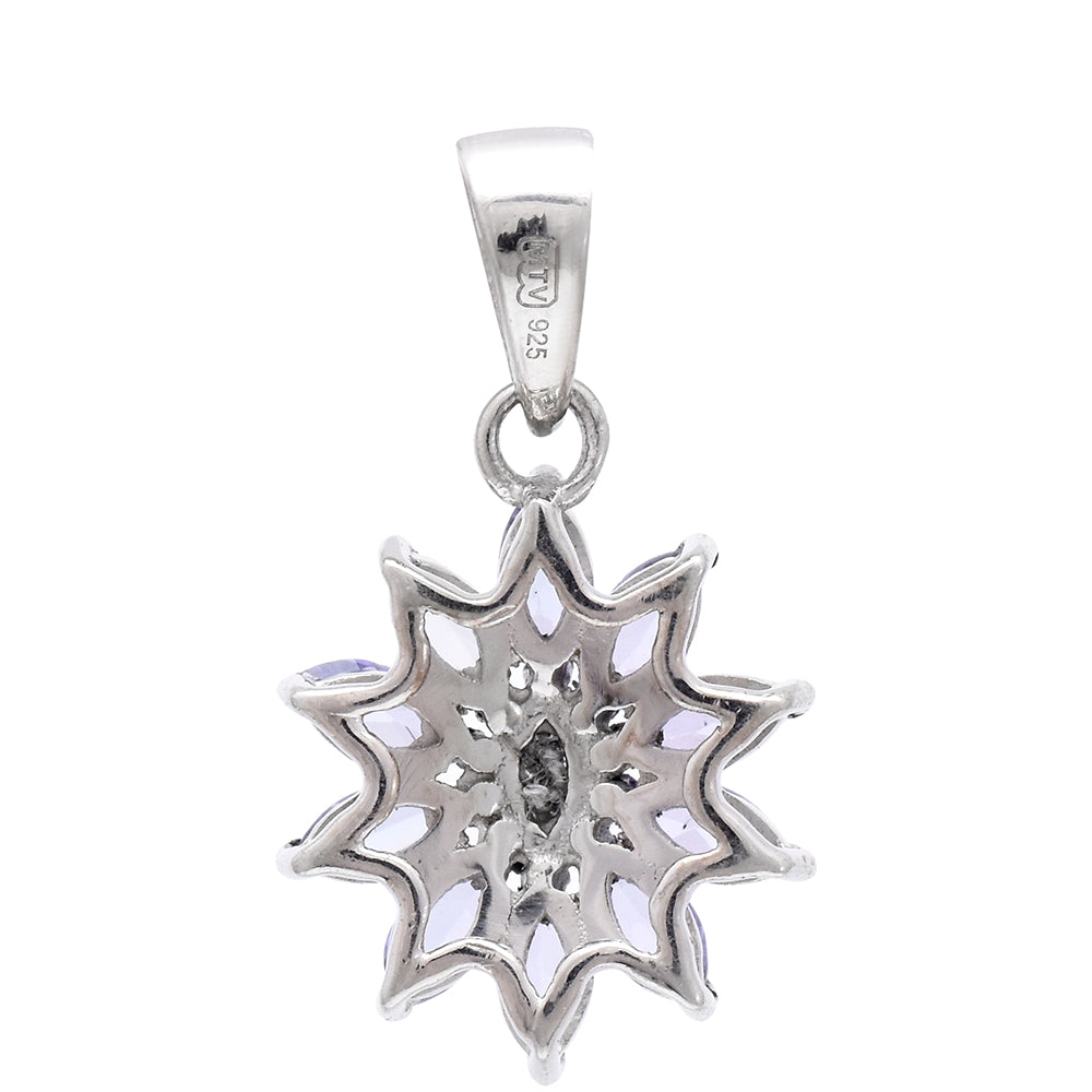 Silberanhänger mit Tansanit - Klasse AAA 2 