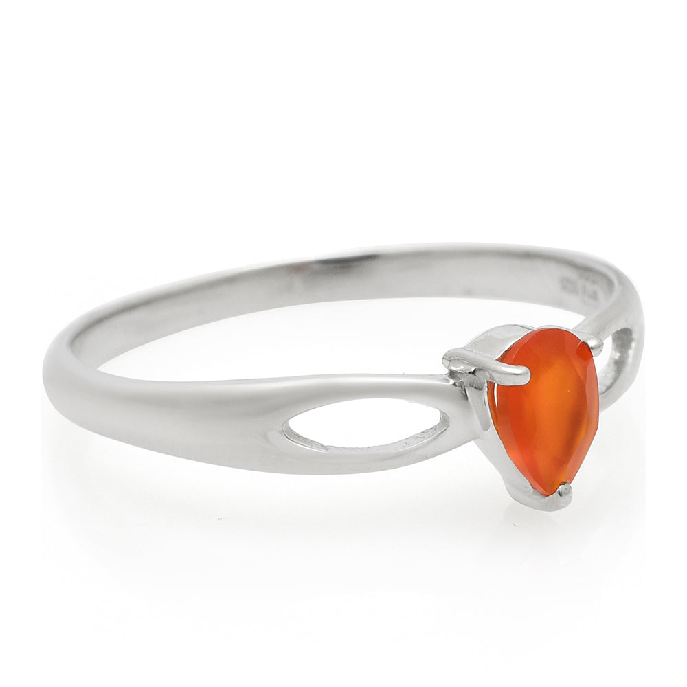 Silberring mit rotem Achat 3 