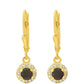 Goldplattierte Silberohrringe mit äthiopischem Opal aus Lega Dembi und weißem Topas
