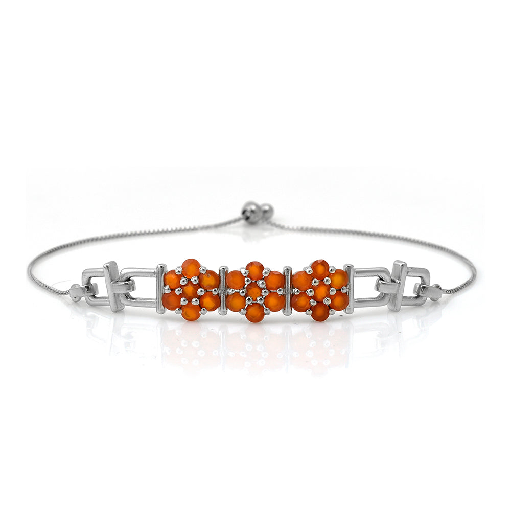 Silberarmband mit rotem Achat