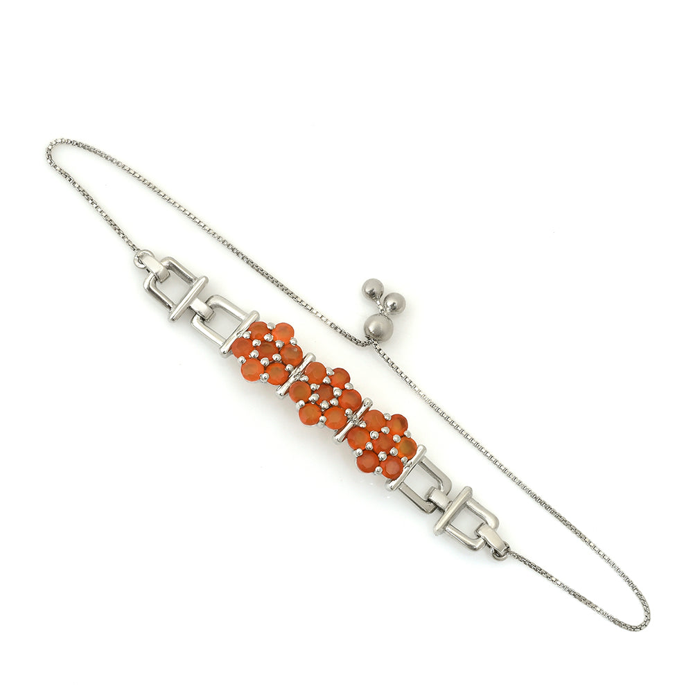 Silberarmband mit rotem Achat 2 